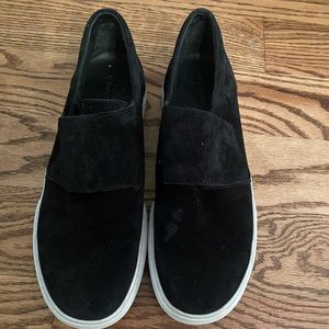 Vince suede Velcro slip ons